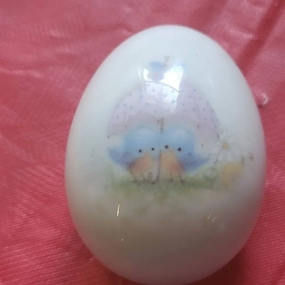 Vintage  Mini Bluebird Vase and Egg